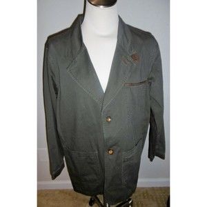 Vtg Canoe Mens Mesh Lined Outdoor Hunting Jacket Blaze Olive Medium